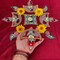 Acrylic Rangoli Set Indian Traditional Handmade Reusable Rangoli Diwali Navratri Home Temple Decor Floor Table Decoration - Deepawali Wedding Housewarming Gift Pack of 1 (12 Inches)